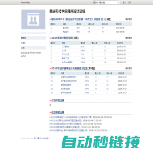 OpenJudge - 重庆科技学院程序设计训练 - 计算机系程序设计训练系统 - 首页